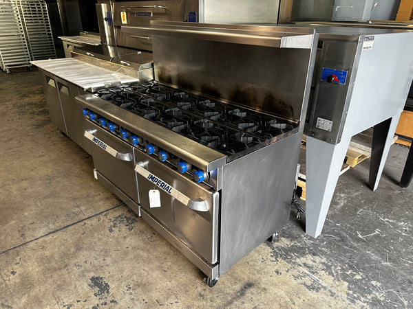 Imperial IHPA-10-60 10 Burner Countertop Gas Hotplate / Range with Manual  Controls - 320,000 BTU