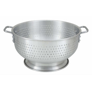 Winco - ALO-16BH - Colander w/Base & Handle, 16qt, Aluminum - Food Preparation - Maltese & Co New and Used  restaurant Equipment 
