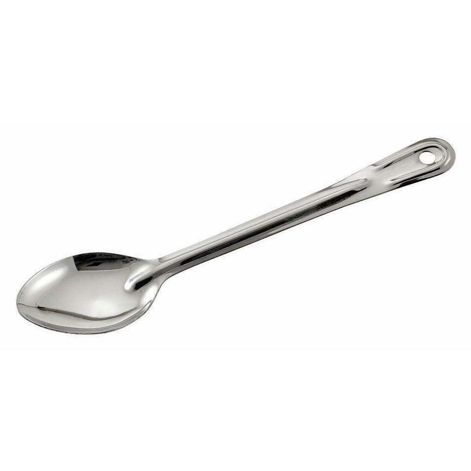 Winco - BSOT-11H - 11" Solid Basting Spoon, 1.5mm, Stainless Steel - Kitchen Utensils - Maltese & Co New and Used restaurant Equipment