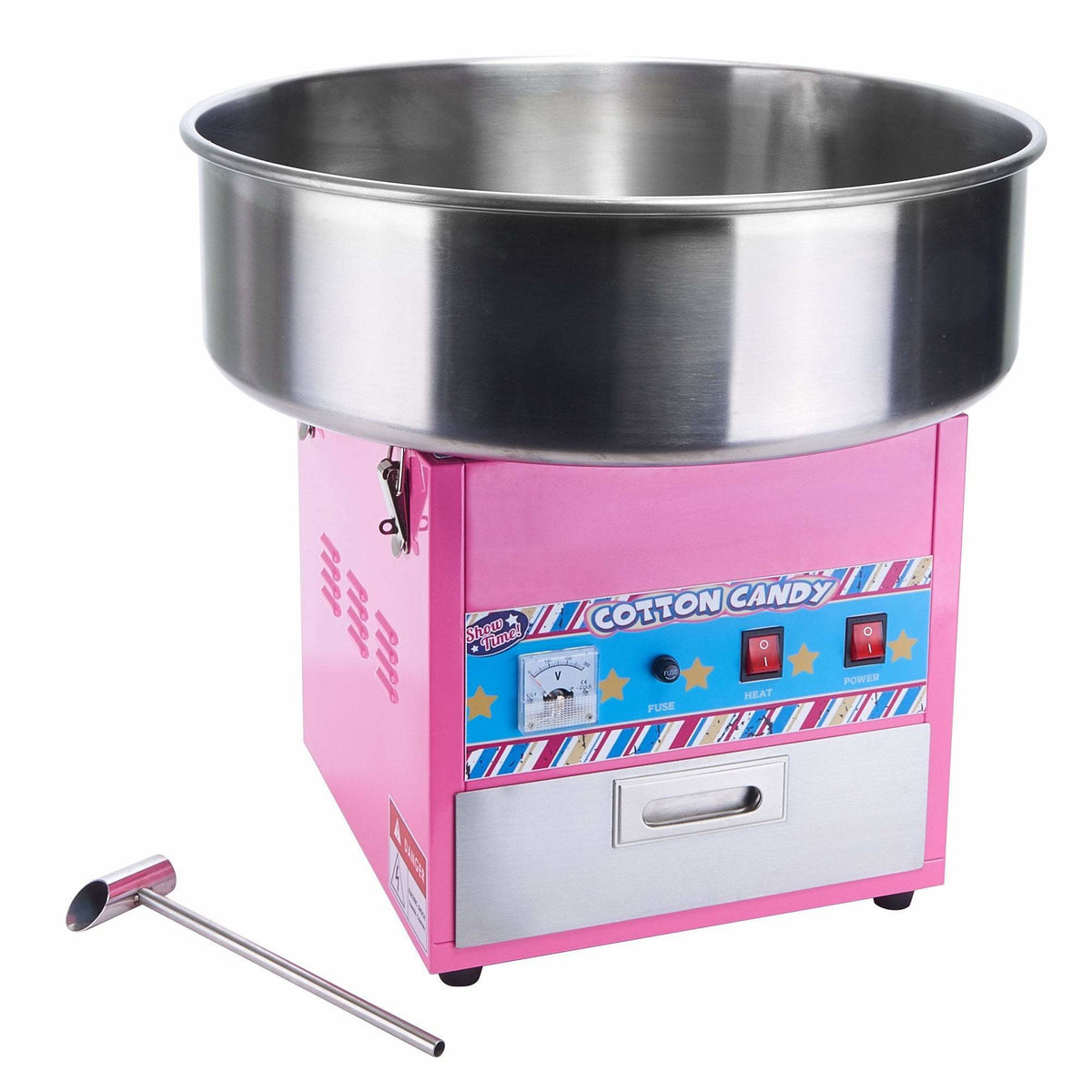 Winco - CCM-28 - ShowTime Electric Cotton Candy Machine w/20.5", Stainless Steel Bowl, 1080W - Countertop - Maltese & Co New and Used restaurant Equipment