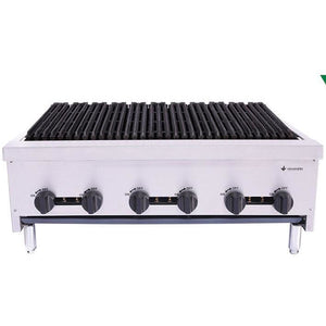 Venancio - 36" Gas Charbroiler - 6 Manual Controls - CGG36-6 - Maltese & Co New and Used  restaurant Equipment 