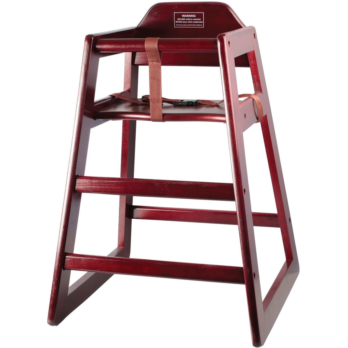 Winco - CHH-103 - Mahogany Wood High Chair, KD - Dining Service - Maltese & Co New and Used restaurant Equipment