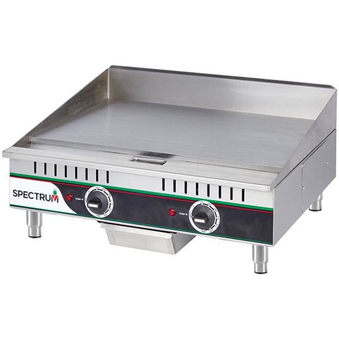 Winco Spectrum EGD-24M 24″ Electric Counter top Griddle, Two Heat Zones - Maltese & Co New and Used restaurant Equipment
