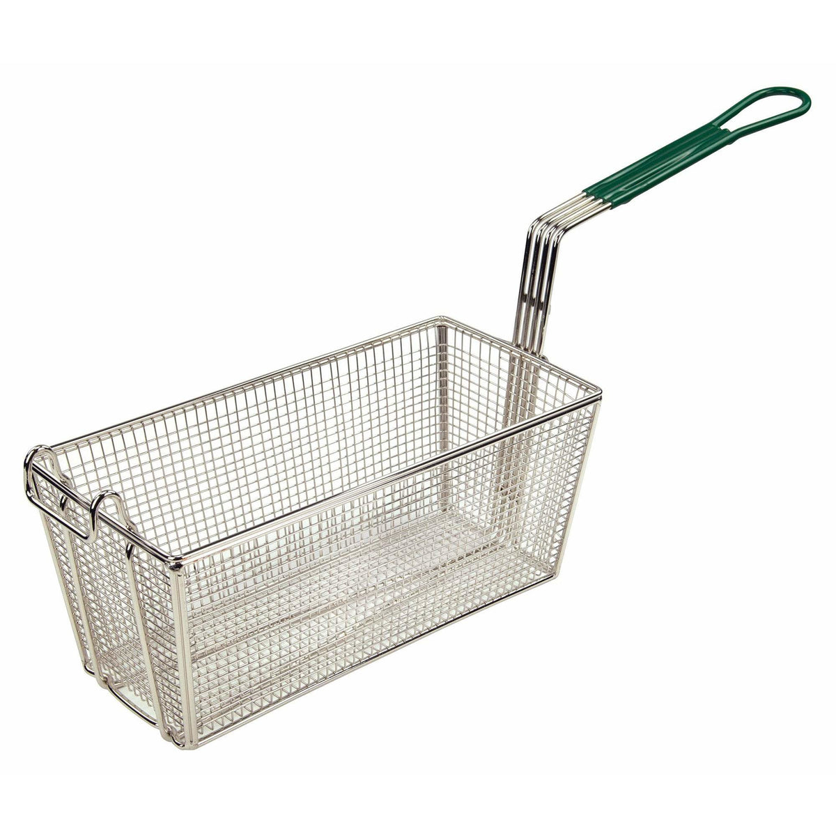 Winco - FB-30 - Fry Basket, 13-1/4" x 6-1/2" x 5-7/8", 10" Green Hdl - Cookware - Maltese & Co New and Used restaurant Equipment