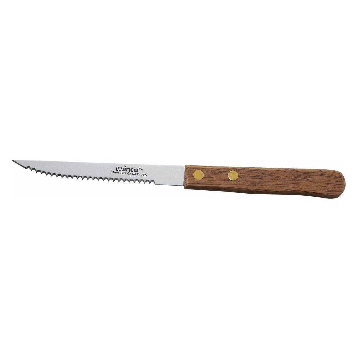 Winco - K-35W - Steak Knives, 4" Blade, Wooden Hdl - Flatware - Maltese & Co New and Used restaurant Equipment