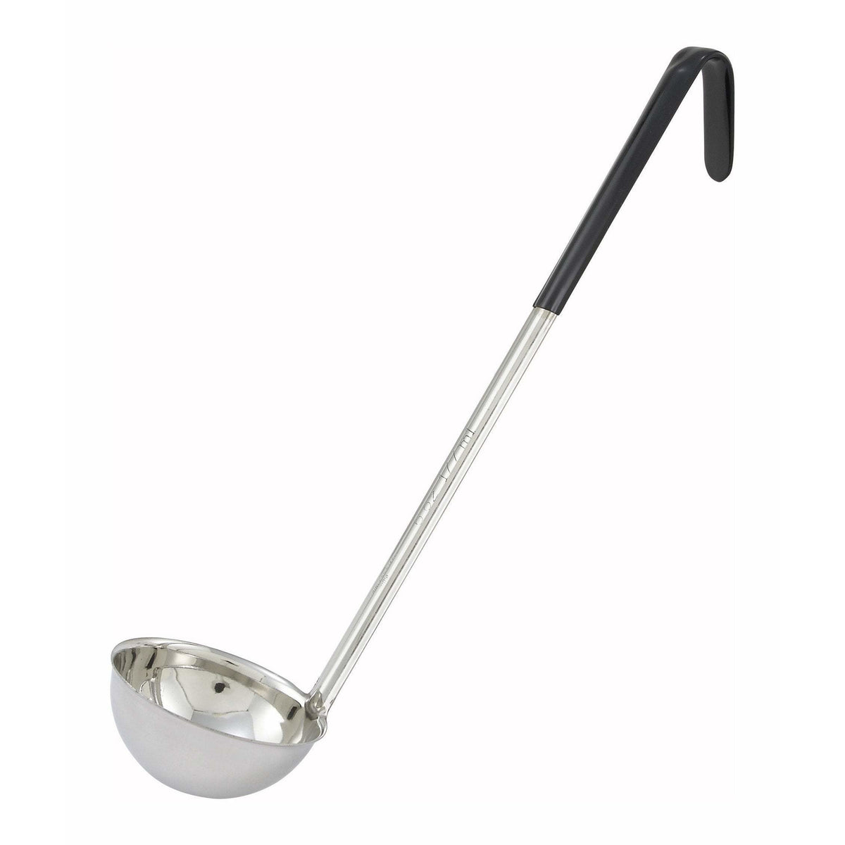 Winco - LDC-6 - 6oz, Ladle, One-piece, Black, Stainless Steel - Kitchen Utensils - Maltese & Co New and Used restaurant Equipment