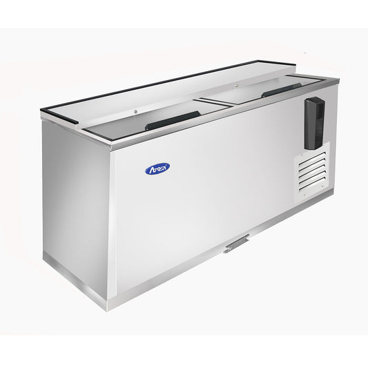 Atosa MBC65 65'' Bottle Cooler - Stainless Steel Exterior & Interior - 16.4 Cubic Ft - Maltese & Co New and Used restaurant Equipment