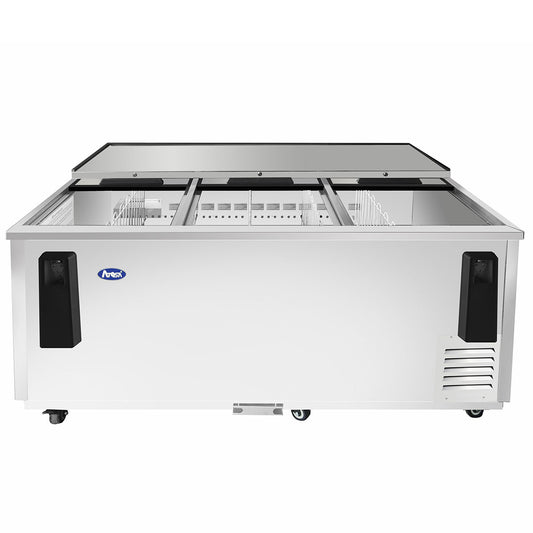 Atosa MBC80 80'' Bottle Cooler - Stainless Steel Exterior & Interior - 21.2 Cubic Ft - Maltese & Co New and Used restaurant Equipment