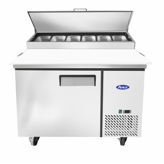 Atosa MPF8201GR 44'' Pizza Prep Table - 9.7 Cubic Ft - Maltese & Co New and Used restaurant Equipment