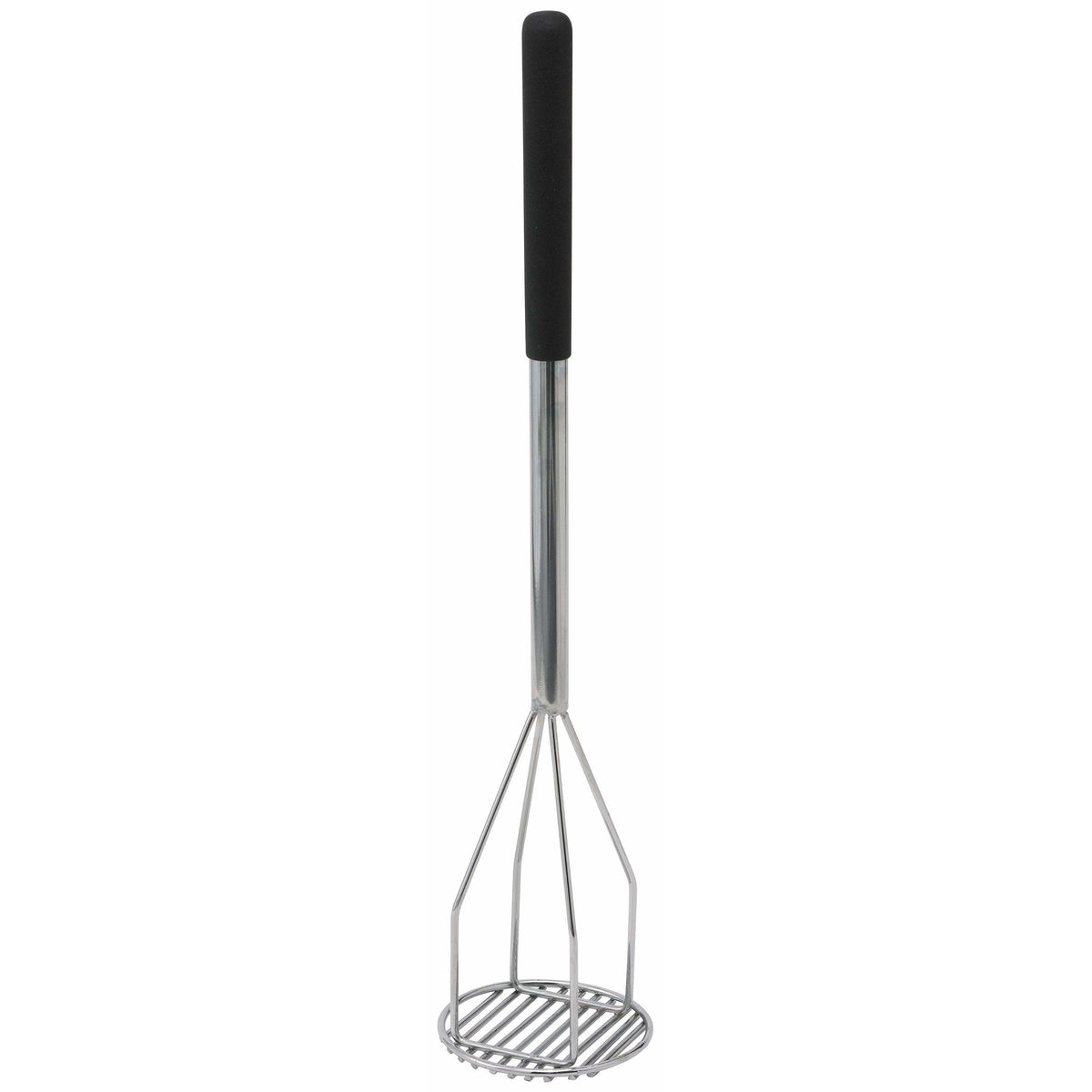 Winco - PTMP-24R - Potato Masher, Round, 5" x 24-1/2", Plastic Hdl, Stainless Steel - Kitchen Utensils - Maltese & Co New and Used restaurant Equipment
