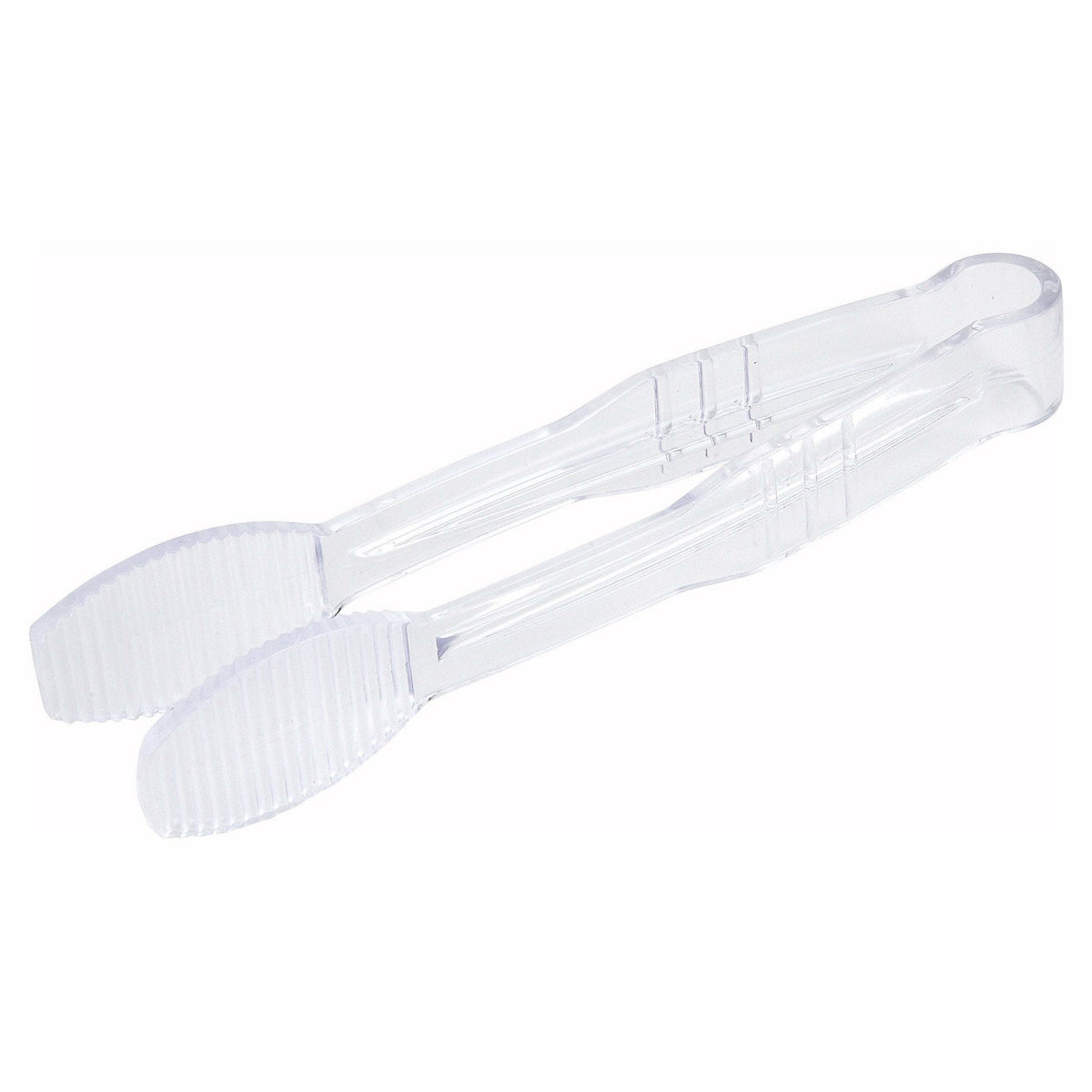 Winco - PUTF-6C - 6" Flat Tong, Clear, PC, NSF - Buffet Service - Maltese & Co New and Used restaurant Equipment
