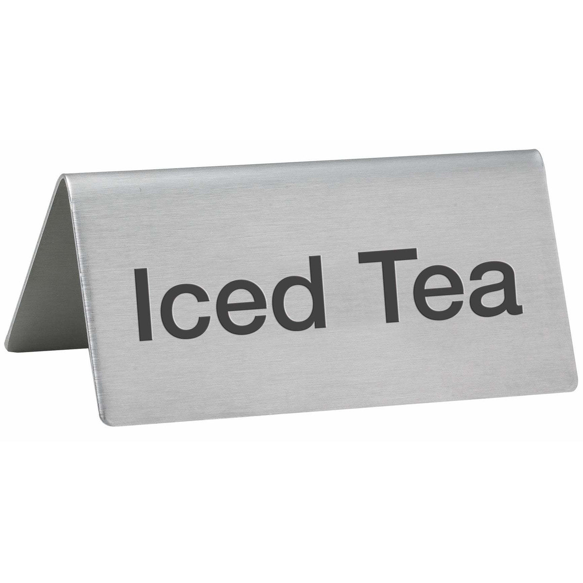 Winco - SGN-105 - Tent Sign, "Iced Tea", Stainless Steel - Buffet Service - Maltese & Co New and Used restaurant Equipment
