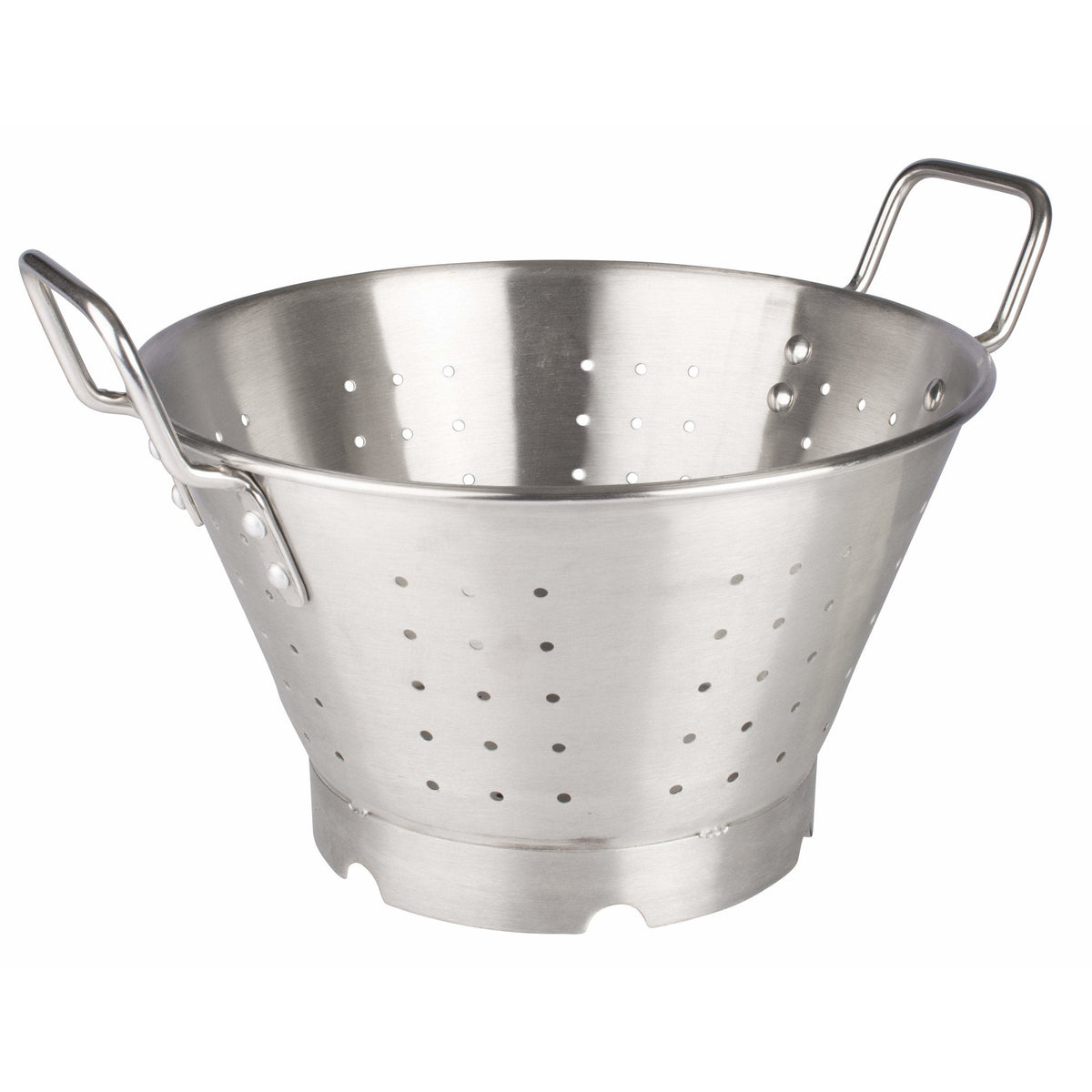 Winco - SLO-11 - 11qt Colander w/Hdls & Base, 15" Bowl, Heavy-duty, Stainless Steel - Food Preparation - Maltese & Co New and Used restaurant Equipment