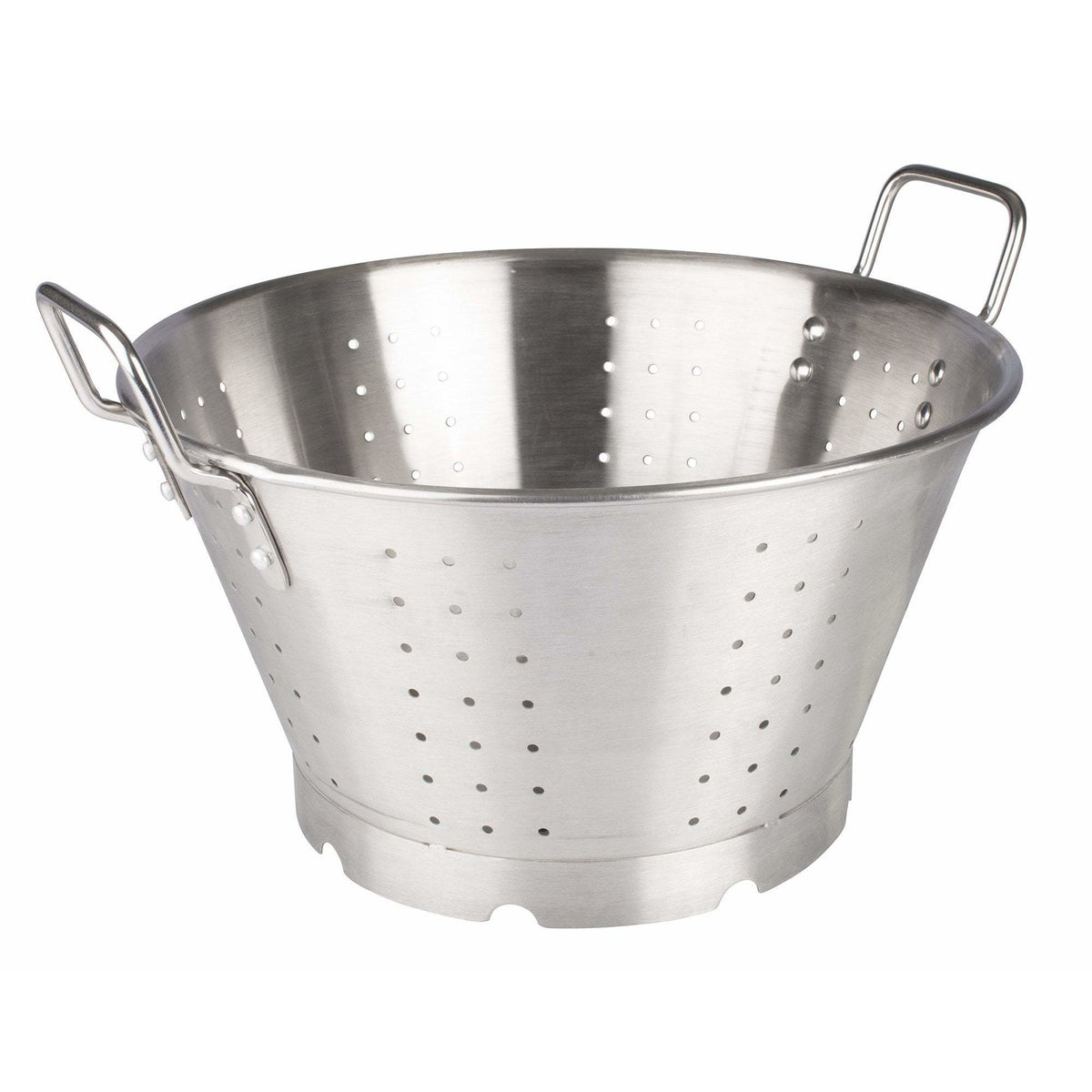 Winco - SLO-16 - 16qt Colander w/Hdls & Base, 16" Bowl, Heavy-duty, Stainless Steel - Food Preparation - Maltese & Co New and Used restaurant Equipment