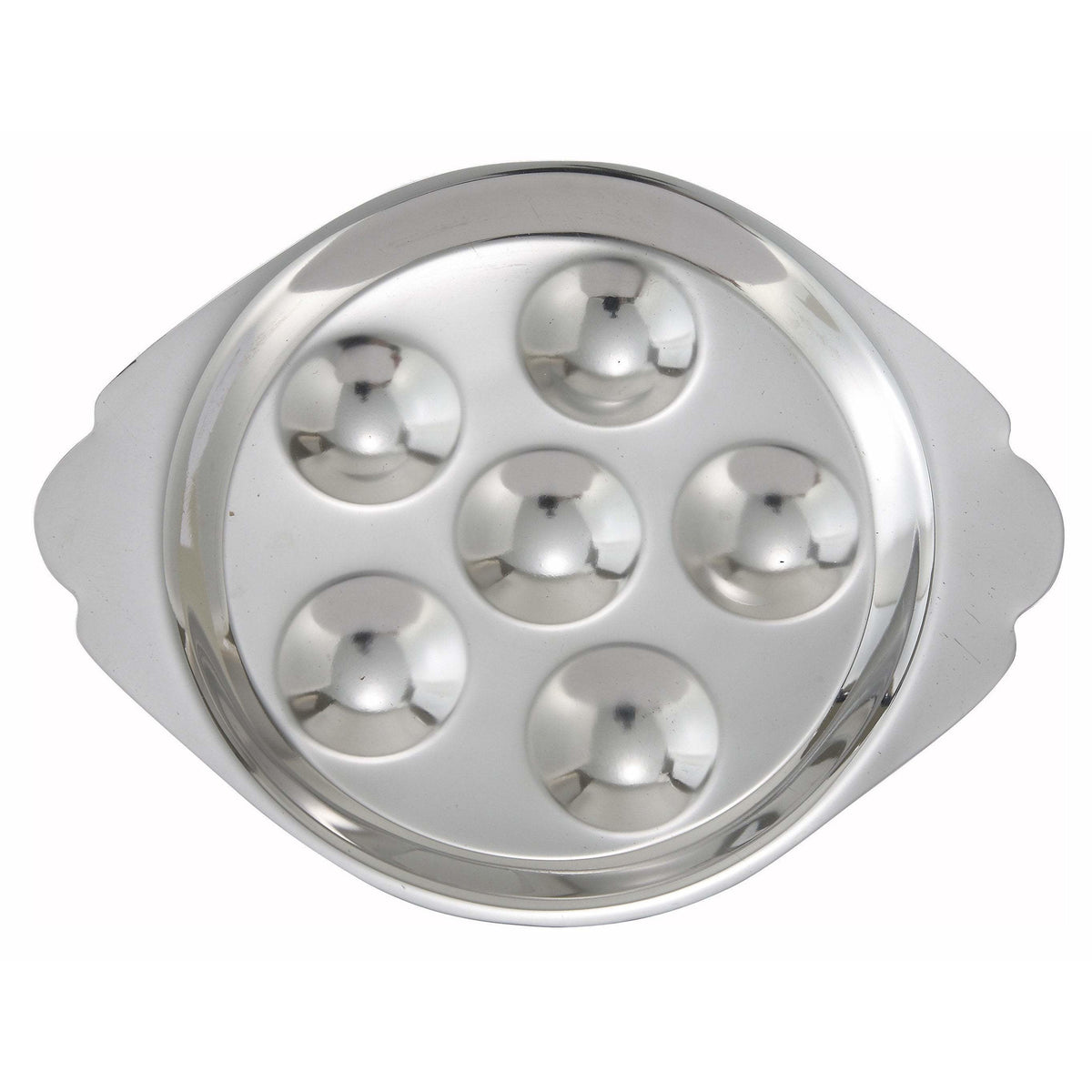 Winco - SND-6 - Snail Dish, 6 Holes, Stainless Steel - Tabletop - Maltese & Co New and Used restaurant Equipment