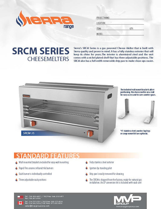 Sierra - SRCM-36 - Cheese Melter - 36" - Brand New - Maltese & Co New and Used restaurant Equipment