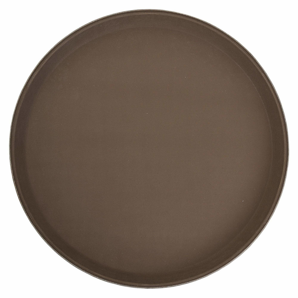 Winco - TFG-14N - 14" Premium Fiberglass Tray, Non-slip, Brown, Round - Dining Service - Maltese & Co New and Used restaurant Equipment