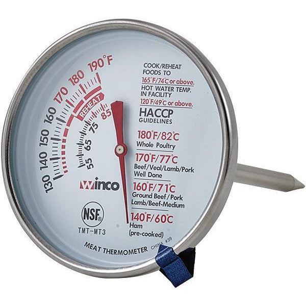 Winco - TMT-MT3 - Meat Thermometer, 3" Dial, 5" Probe - Food Preparation - Maltese & Co New and Used restaurant Equipment