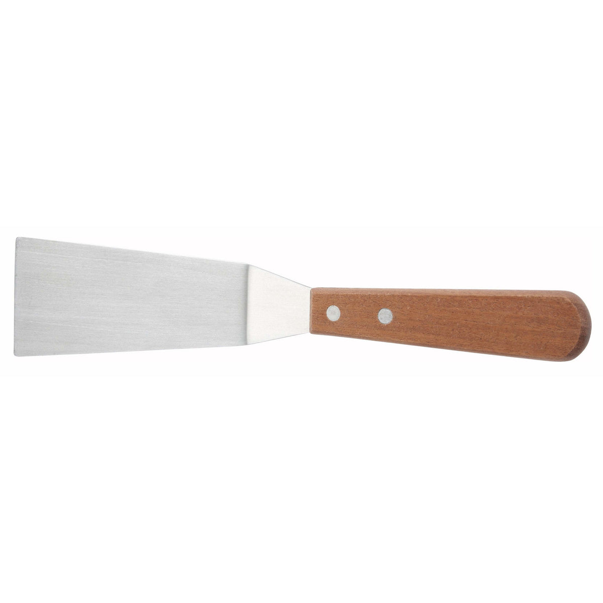 Winco - TN165 - Grill Spatula w/Offset, Wooden Hdl, 4-1/4" x 2-1/8" Blade - Chef Cutlery - Maltese & Co New and Used restaurant Equipment