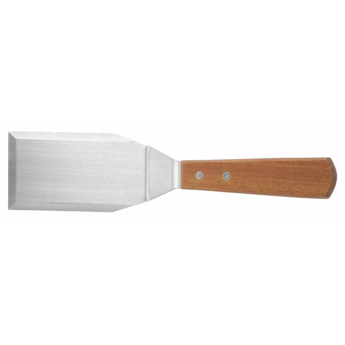 Winco - TN719 - Hamburger Turner, Offset, Wooden Hdl, 5" x 2-7/8" Blade - Chef Cutlery - Maltese & Co New and Used restaurant Equipment
