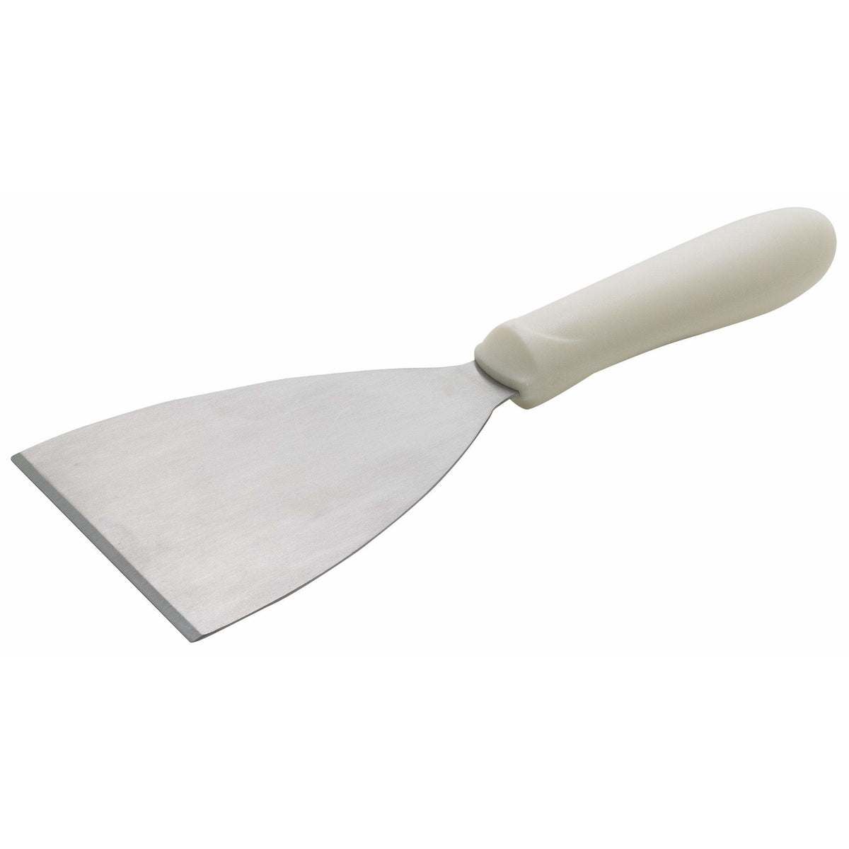 Winco - TWP-40 - Scraper, White PP Hdl, 4-7/8" x 4" Blade - Chef Cutlery - Maltese & Co New and Used restaurant Equipment
