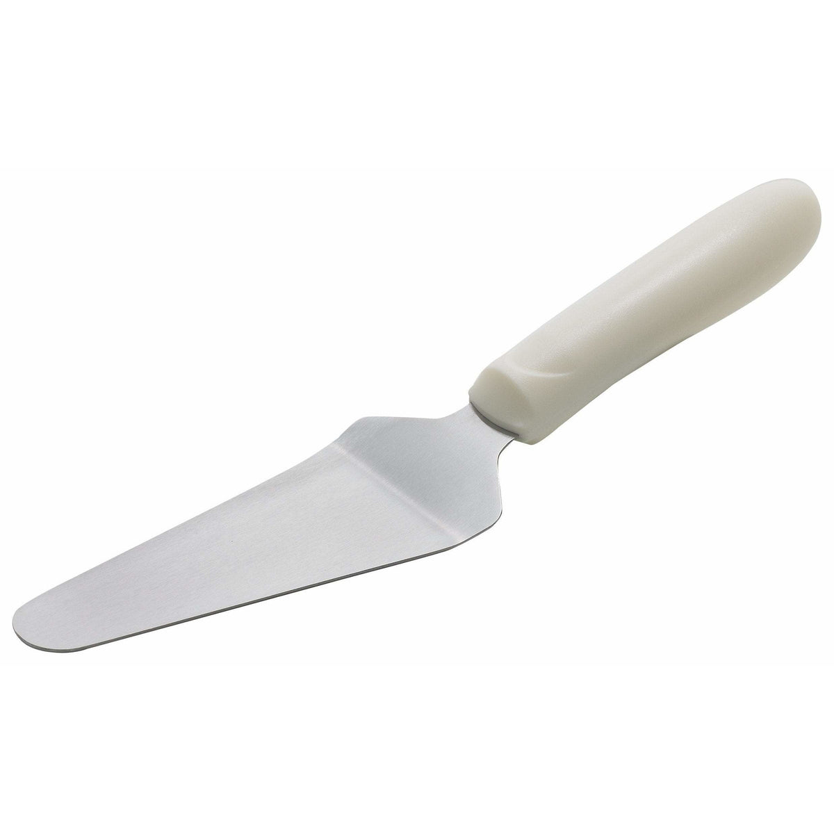 Winco - TWP-51 - Pie Server w/Offset, White PP Hdl, 4-5/8" x 2-3/8" Blade - Chef Cutlery - Maltese & Co New and Used restaurant Equipment