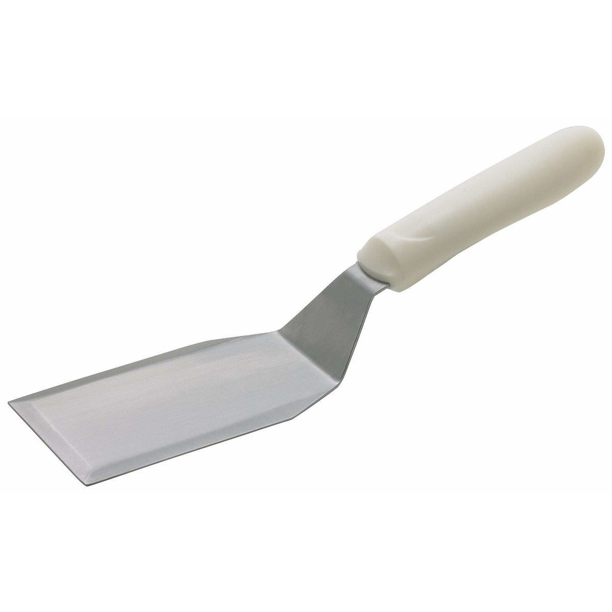 Winco - TWP-61 - Hamburger Turner w/Offset, White PP Hdl, 5-1/8" x 2-7/8" Blade - Chef Cutlery - Maltese & Co New and Used restaurant Equipment