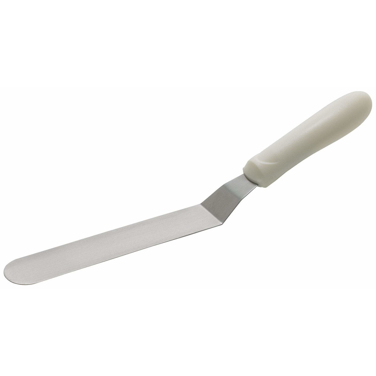 Winco - TWPO-7 - Spatula w/Offset, White PP Hdl, 6-1/2" x 1-5/16" Blade - Chef Cutlery - Maltese & Co New and Used restaurant Equipment