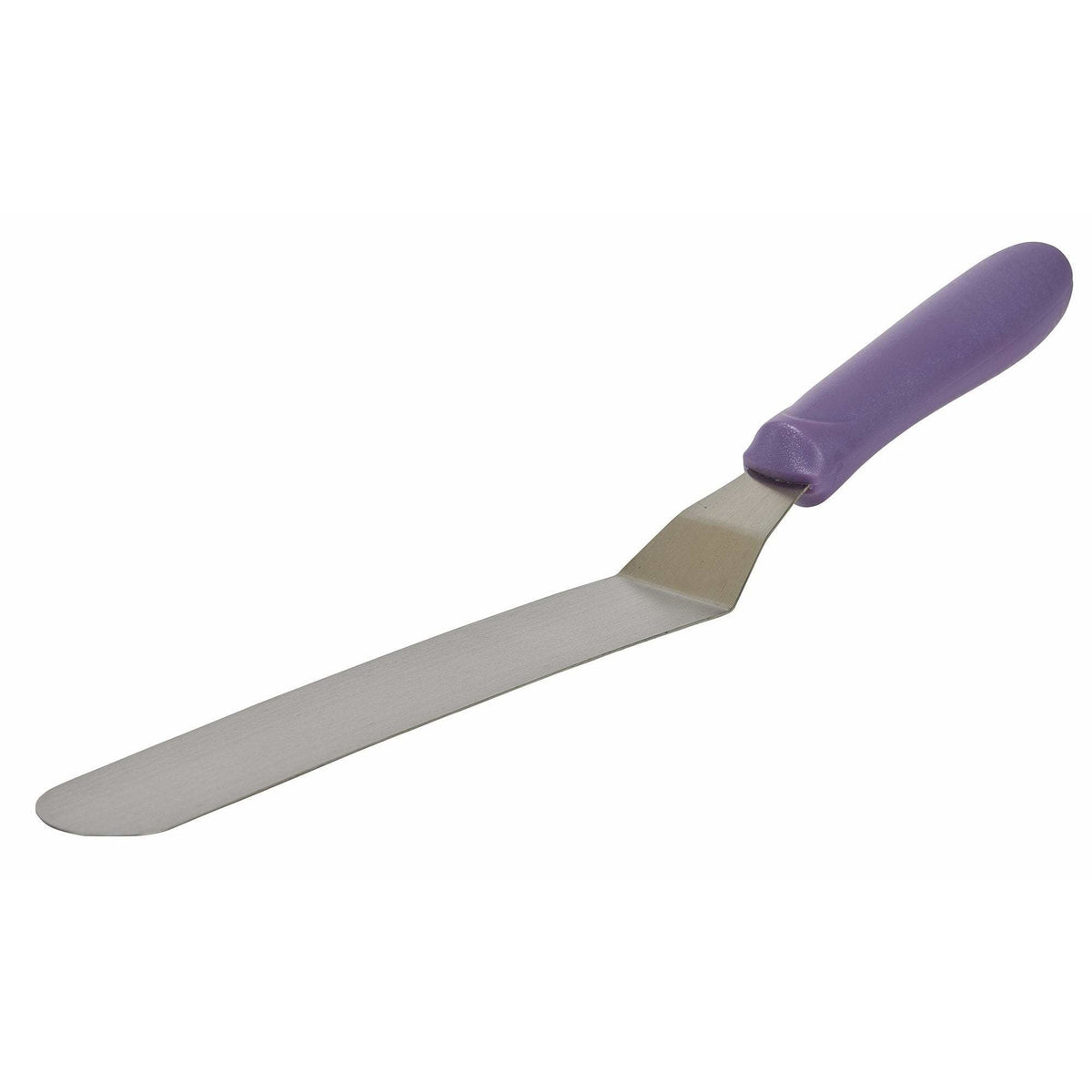 Winco - TWPO-9P - Spatula w/Offset, Purple PP Hdl, 8-1/2" x 1-1/2" Blade, Allergen Free - Kitchen Utensils - Maltese & Co New and Used restaurant Equipment