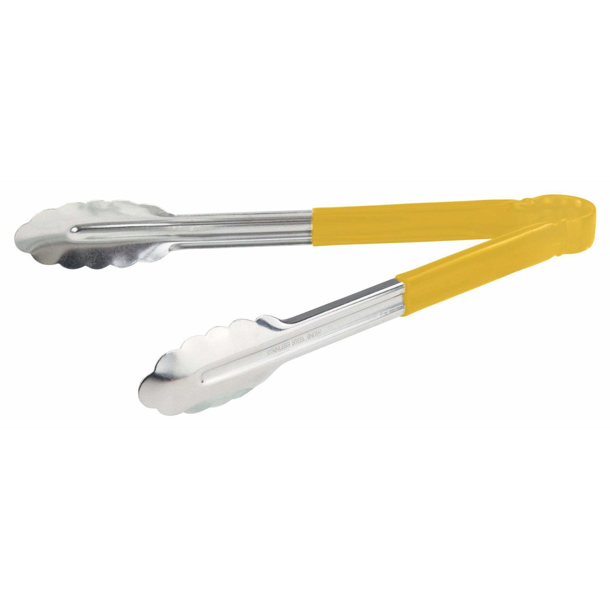 Winco - UT-12HP-Y - 12" Stainless Steel Utility Tong, PP Hdl, Yellow - Kitchen Utensils - Maltese & Co New and Used restaurant Equipment