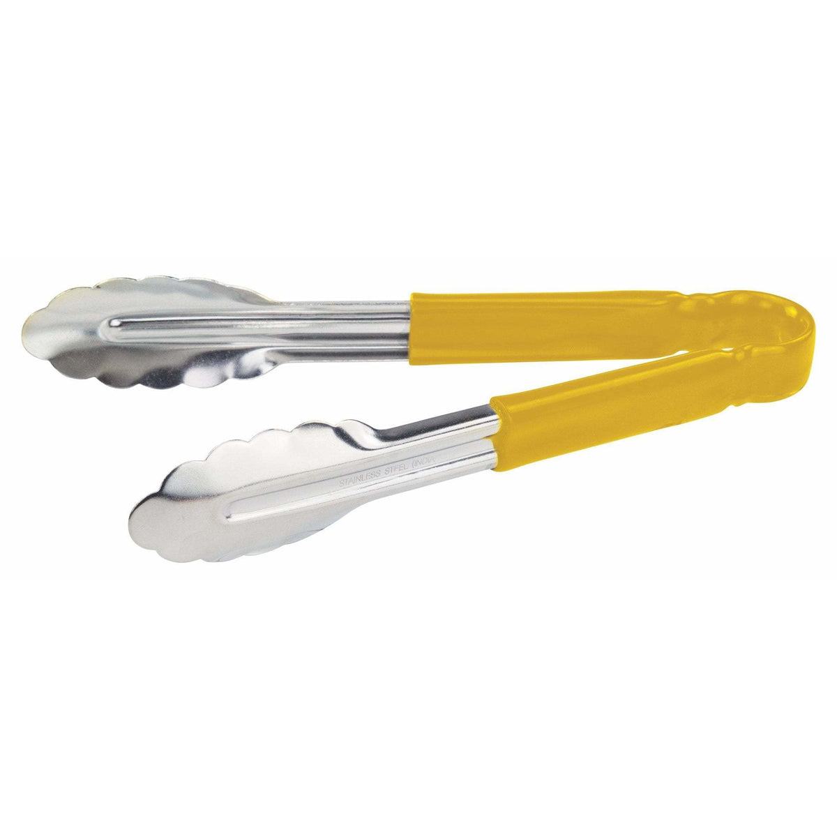 Winco - UT-9HP-Y - 9" Stainless Steel Utility Tong, PP Hdl, Yellow - Kitchen Utensils - Maltese & Co New and Used restaurant Equipment