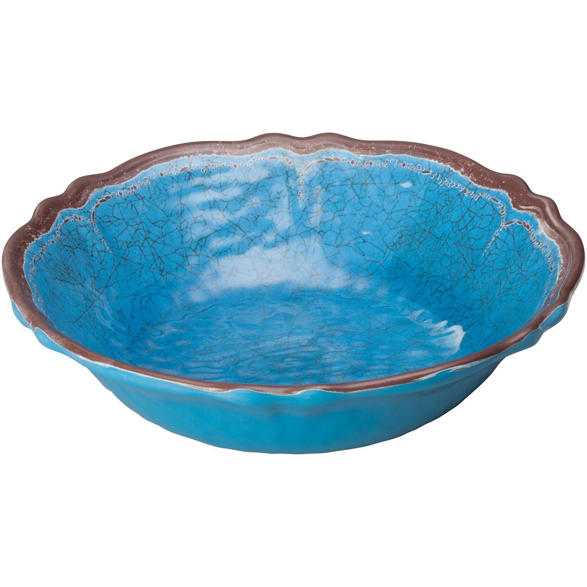 Winco - WDM001-407 - 13-3/4"Dia Melamine Hammered Bowl, Blue, 12pcs/case - Dinnerware - Maltese & Co New and Used restaurant Equipment