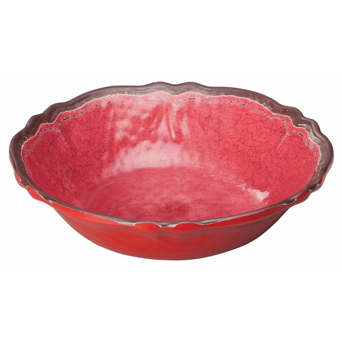 Winco - WDM001-507 - 13-3/4"Dia Melamine Hammered Bowl, Red, 12pcs/case - Dinnerware - Maltese & Co New and Used restaurant Equipment