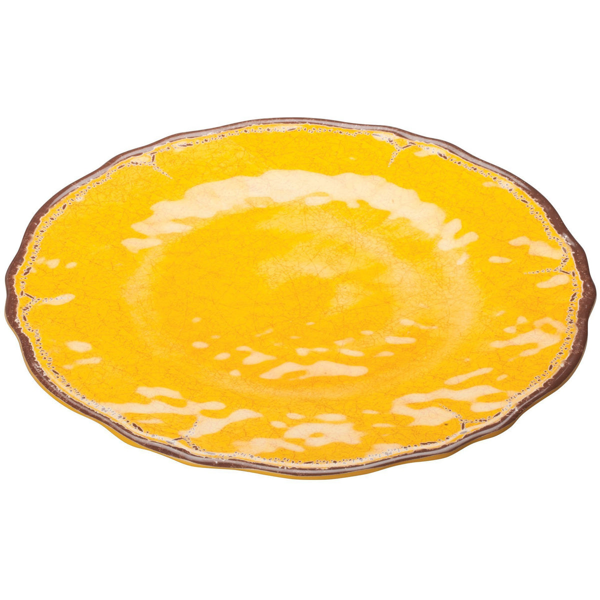 Winco - WDM001-602 - 11"Dia Melamine Hammered Plate, Yellow, 24pcs/case - Dinnerware - Maltese & Co New and Used restaurant Equipment