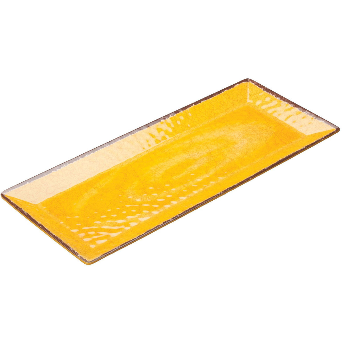 Winco - WDM001-608 - 19" x 8" Melamine Rectangular Plate, Yellow, 24pcs/case - Dinnerware - Maltese & Co New and Used restaurant Equipment