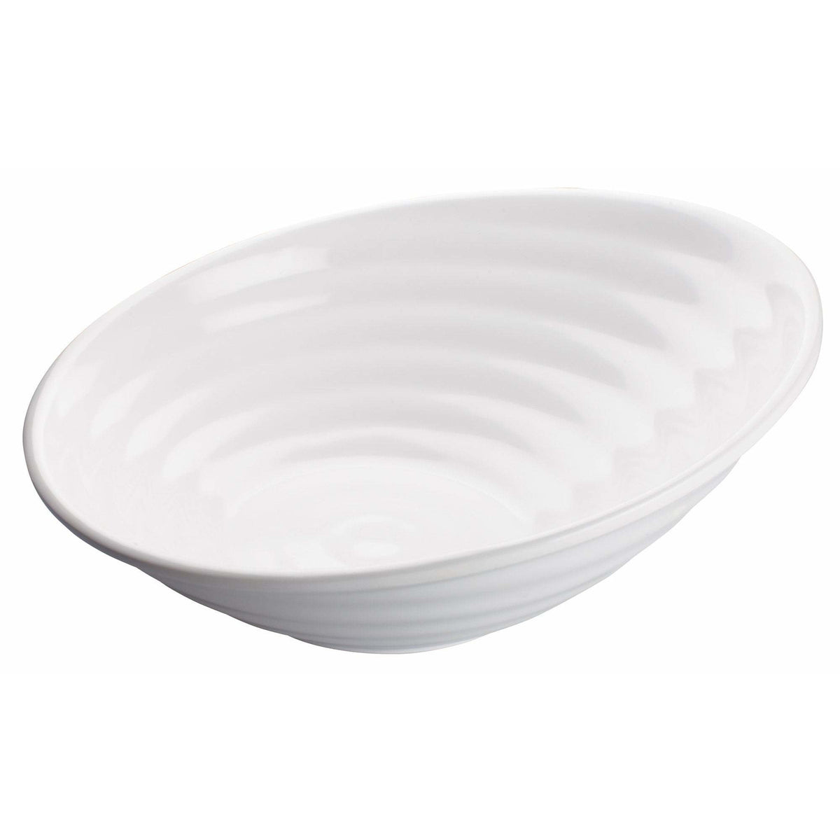 Winco - WDM003-203 - 16"Dia Melamine Angle Bowl, White, 6pcs/case - Dinnerware - Maltese & Co New and Used restaurant Equipment