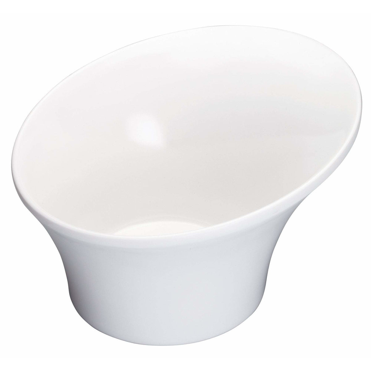 Winco - WDM004-202 - 7-1/4"Dia Melamine Angle Bowl, White, 24pcs/case - Dinnerware - Maltese & Co New and Used restaurant Equipment