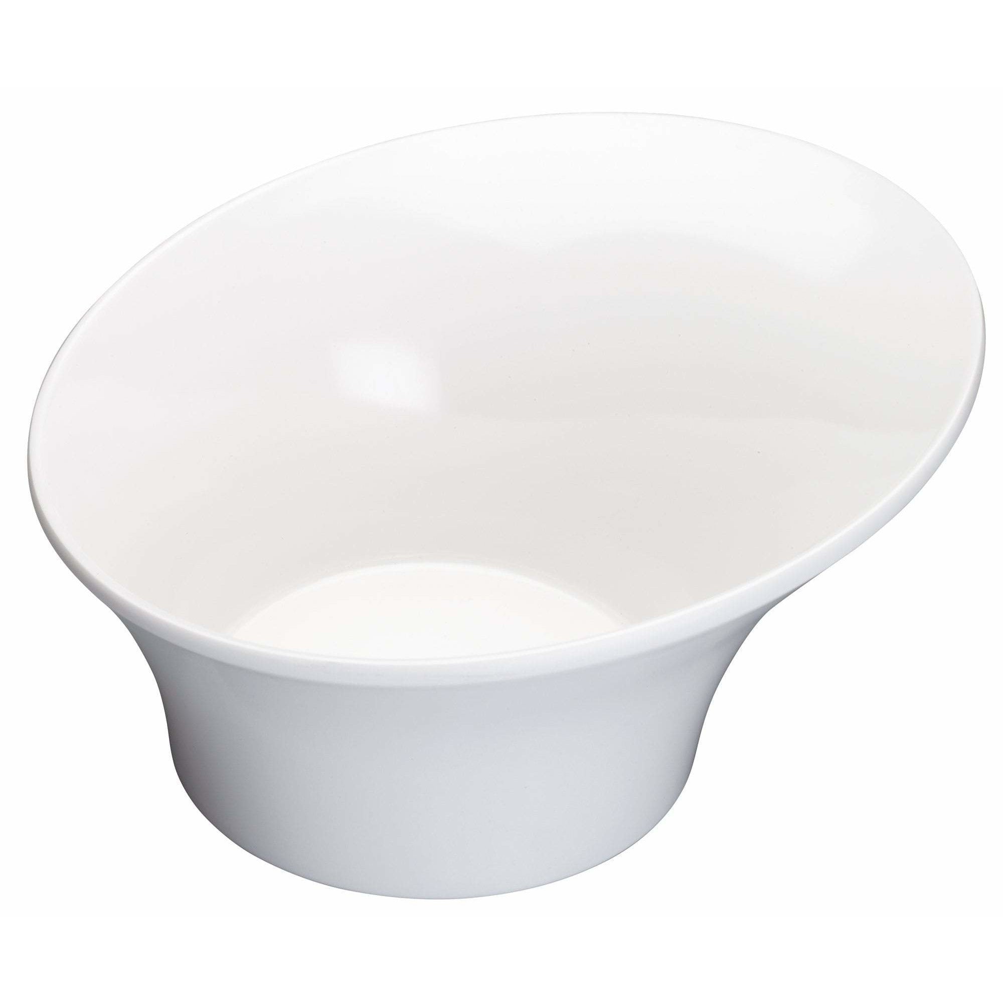 Winco - WDM004-203 - 8-1/2"Dia Melamine Angle Bowl, White, 24pcs/case - Dinnerware - Maltese & Co New and Used  restaurant Equipment