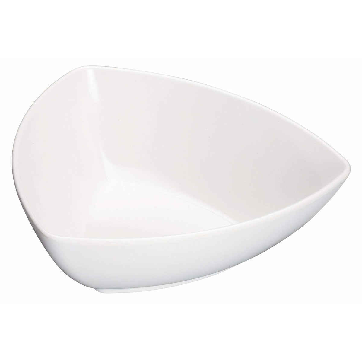 Winco - WDM005-201 - 7" Melamine Triangular Bowl, White, 24pcs/case - Dinnerware - Maltese & Co New and Used restaurant Equipment