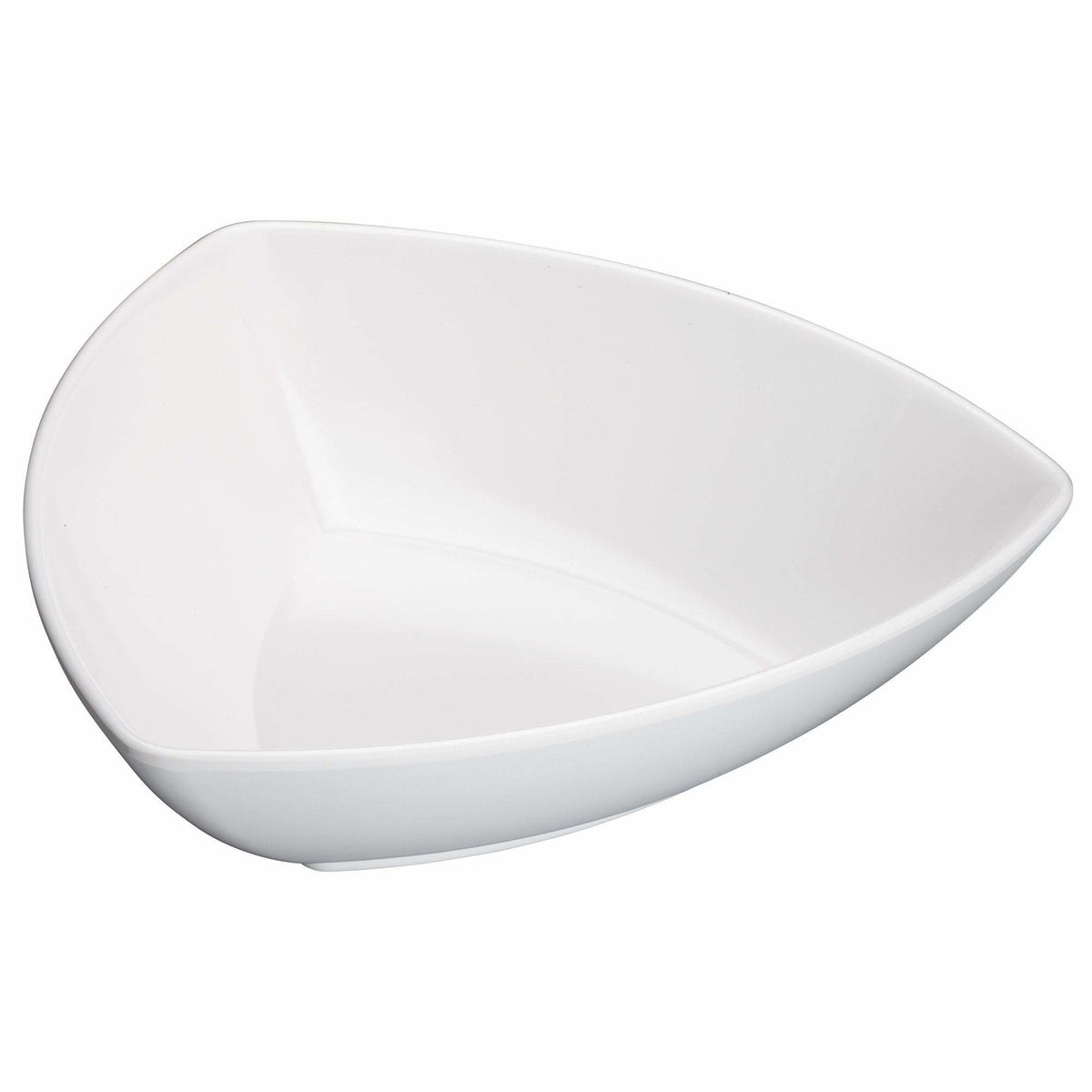 Winco - WDM005-204 - 10" Melamine Triangular Bowl, White, 24pcs/case - Dinnerware - Maltese & Co New and Used restaurant Equipment