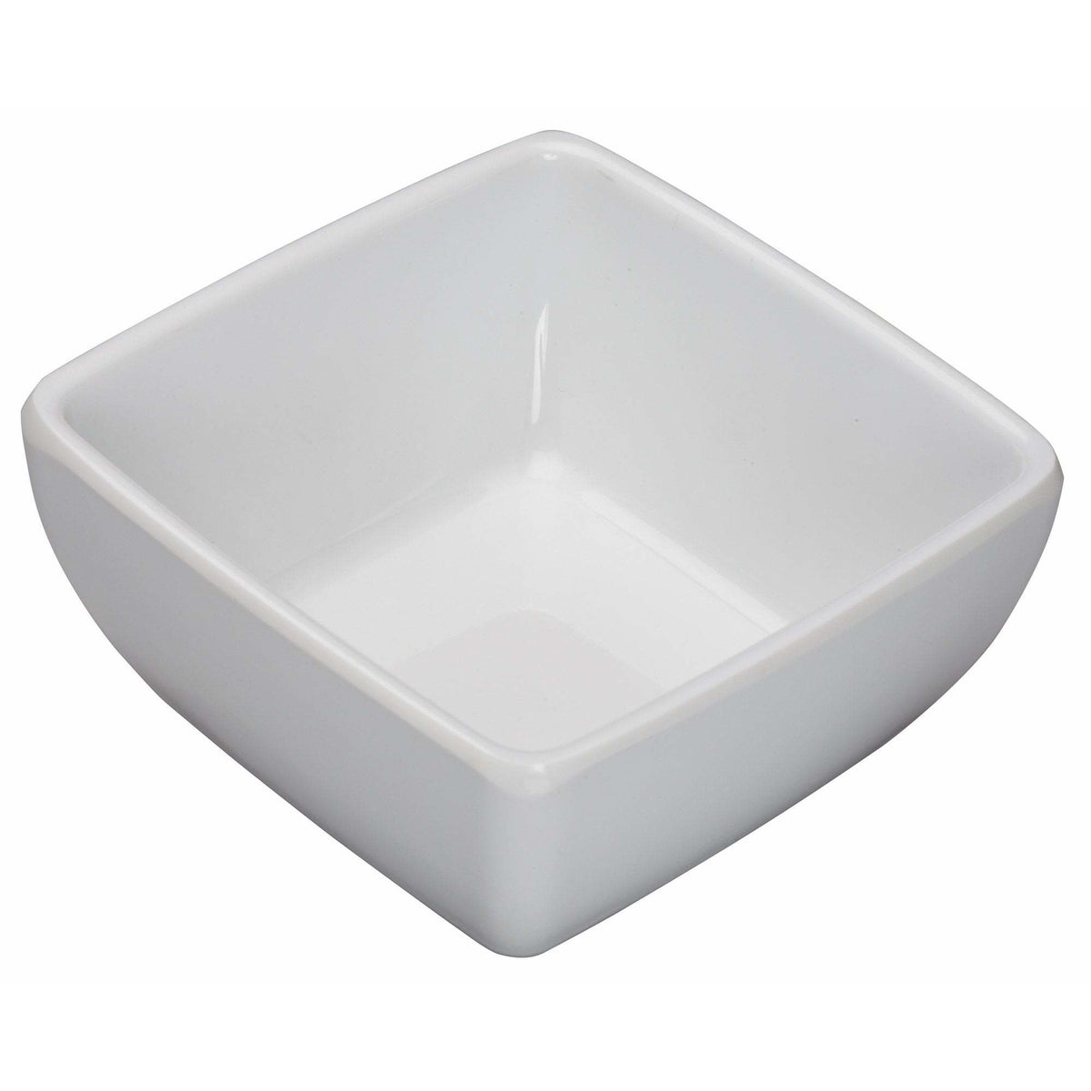 Winco - WDM009-202 - 3-1/2" Melamine Square Mini Bowl, White, 48pcs/case - Dinnerware - Maltese & Co New and Used restaurant Equipment
