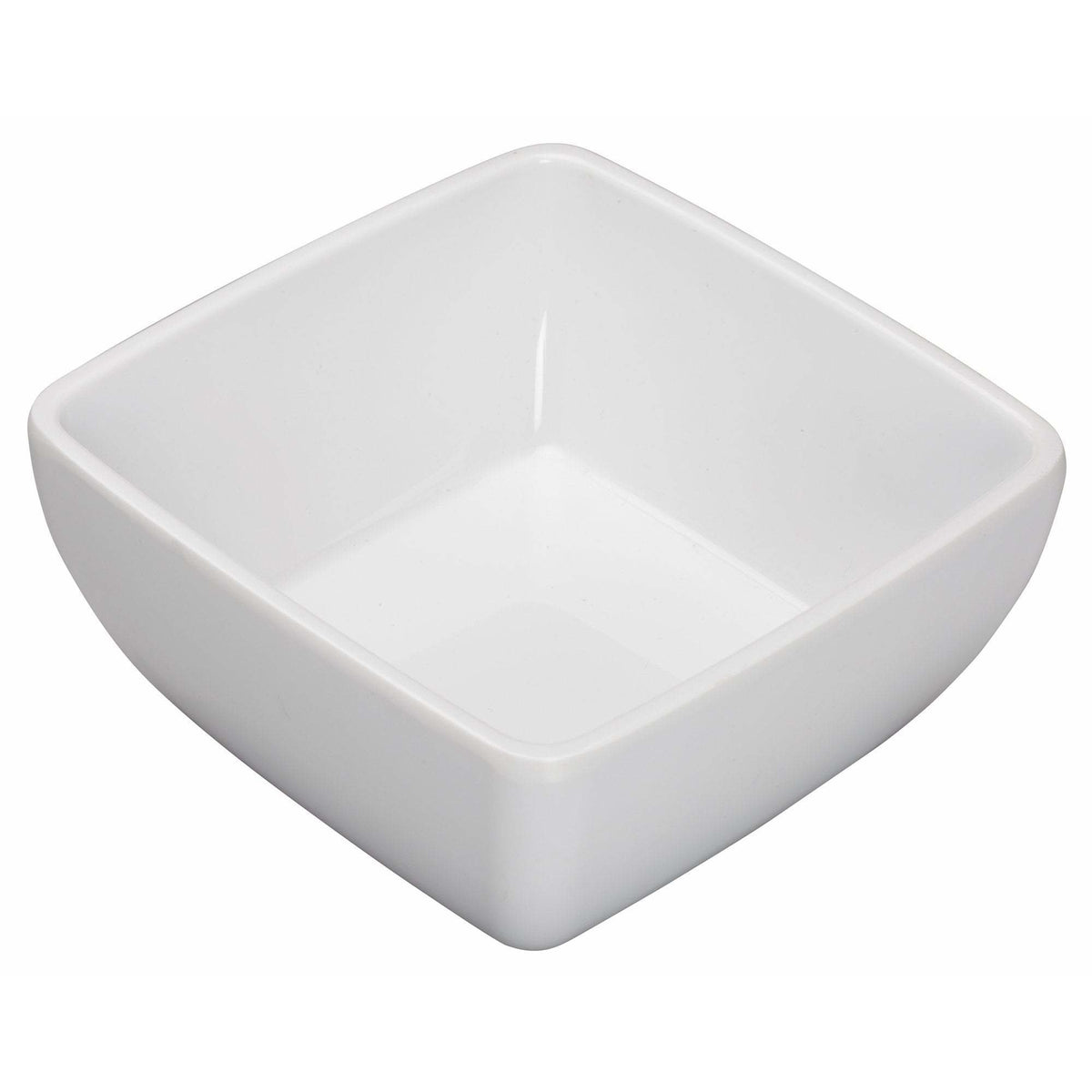 Winco - WDM009-203 - 5" Melamine Square Bowl, White, 24pcs/case - Dinnerware - Maltese & Co New and Used restaurant Equipment