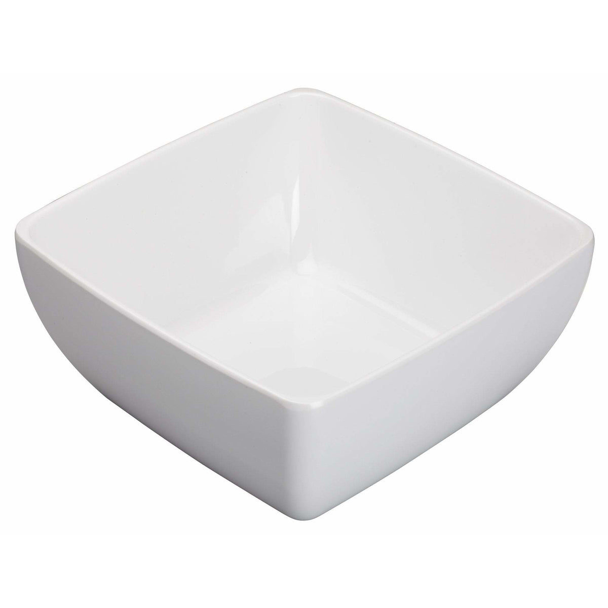 Winco - WDM009-205 - 10" Melamine Square Bowl, White, 6pcs/case - Dinnerware - Maltese & Co New and Used restaurant Equipment