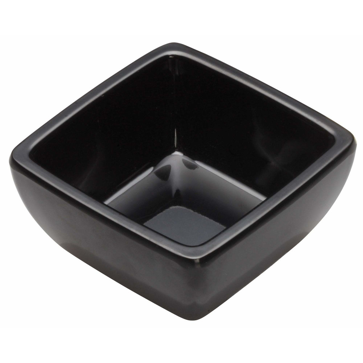 Winco - WDM009-301 - 2-1/2" Melamine Square Mini Bowl, Black, 48pcs/case - Dinnerware - Maltese & Co New and Used restaurant Equipment
