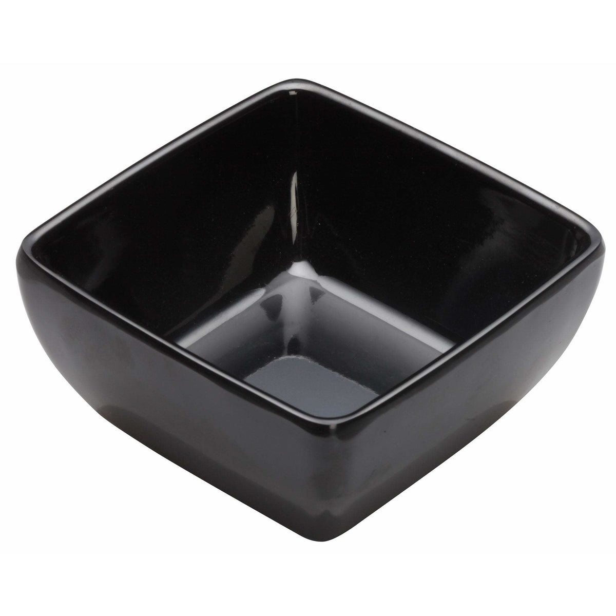 Winco - WDM009-302 - 3-1/2" Melamine Square Mini Bowl, Black, 48pcs/case - Dinnerware - Maltese & Co New and Used restaurant Equipment