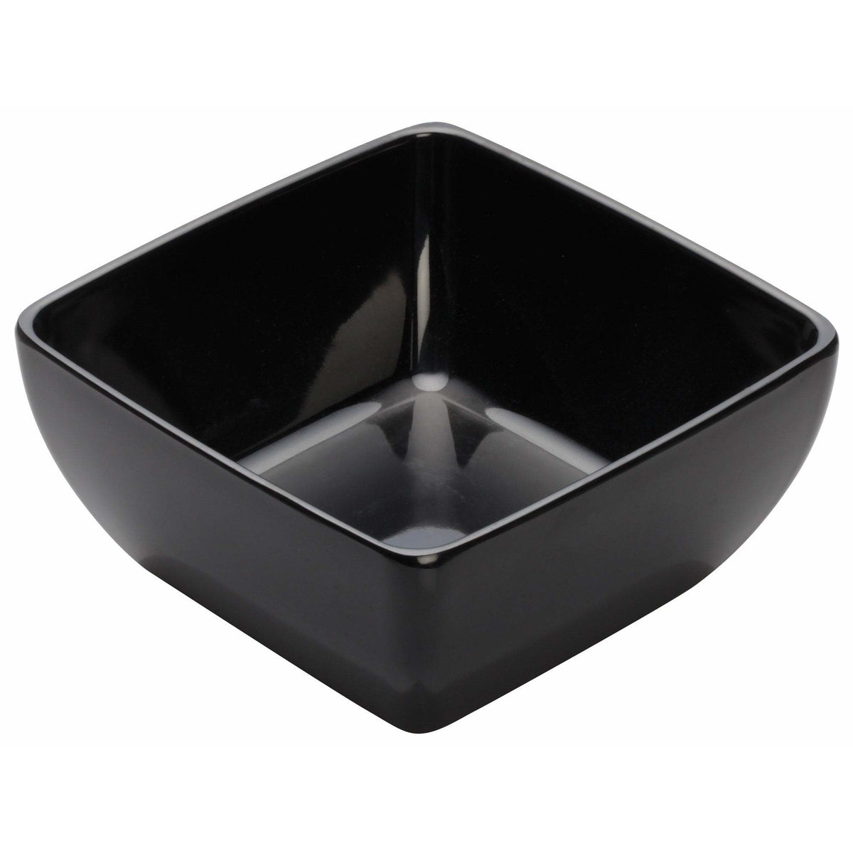 Winco - WDM009-304 - 7-1/2" Melamine Square Bowl, Black, 12pcs/case - Dinnerware - Maltese & Co New and Used restaurant Equipment