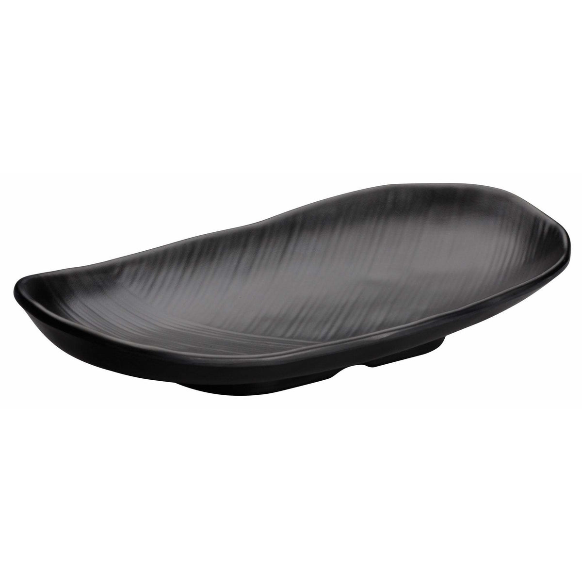 Winco - WDM016-301 - 11-3/8" x 5-1/2" Melamine Rectangular Plate, Black, 24pcs/case - Dinnerware - Maltese & Co New and Used restaurant Equipment