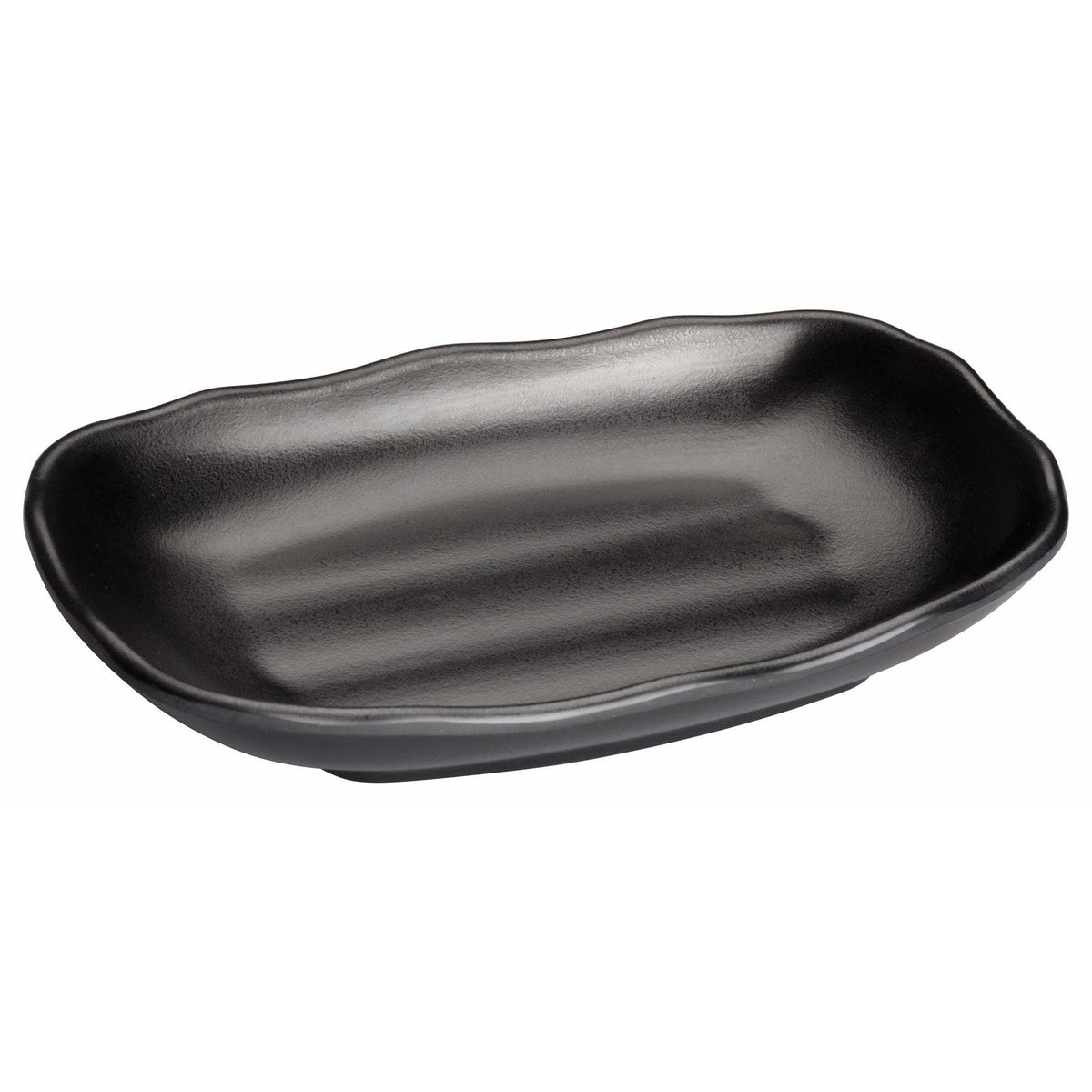 Winco - WDM018-301 - 7-3/4" x 5" Melamine Rectangular Plate, Black, 24pcs/case - Dinnerware - Maltese & Co New and Used restaurant Equipment