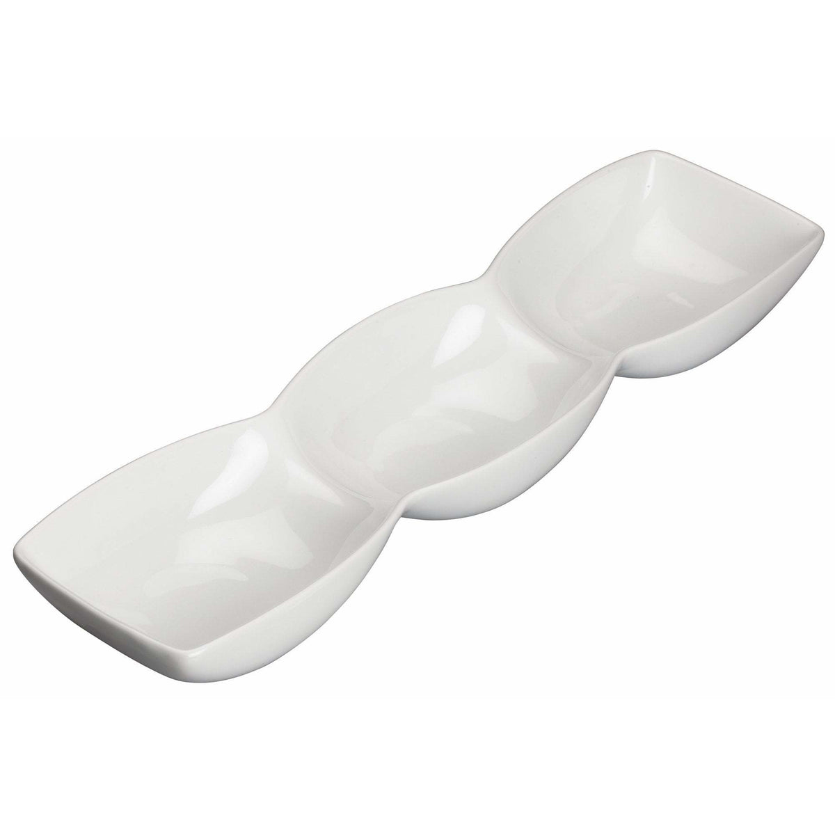 Winco - WDP017-101 - 15" x 4" Porcelain Trio Bowl, Durable White, 24 pcs/case - Dinnerware - Maltese & Co New and Used restaurant Equipment