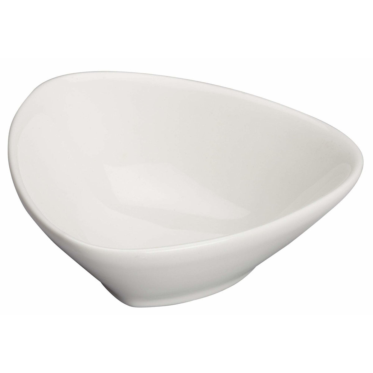 Winco - WDP021-102 - 3-7/8" Porcelain Triangle Bowl, Bright White, 36 pcs/case - Dinnerware - Maltese & Co New and Used restaurant Equipment